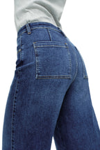 ONESO Clean Cut Modern High Rise Wide Leg Jeans