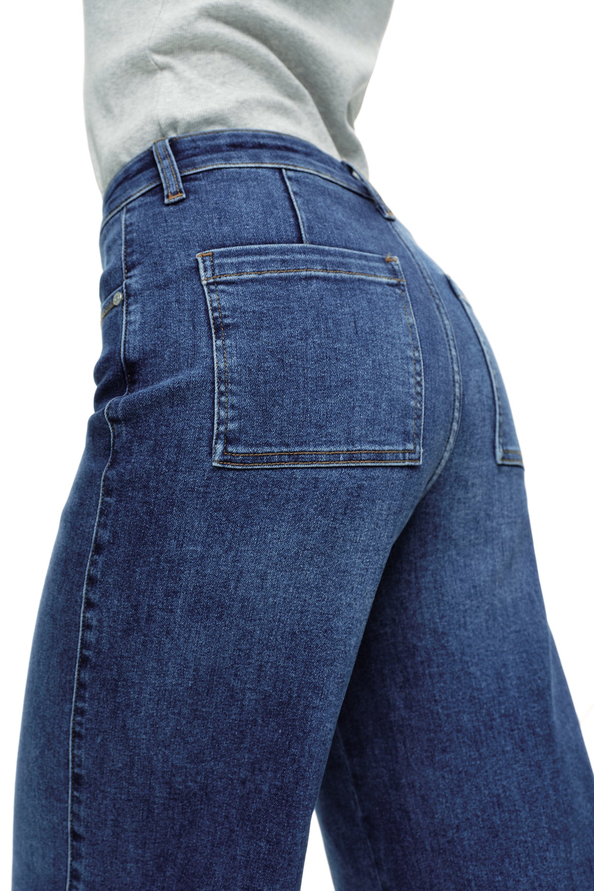 ONESO Clean Cut Modern High Rise Wide Leg Jeans