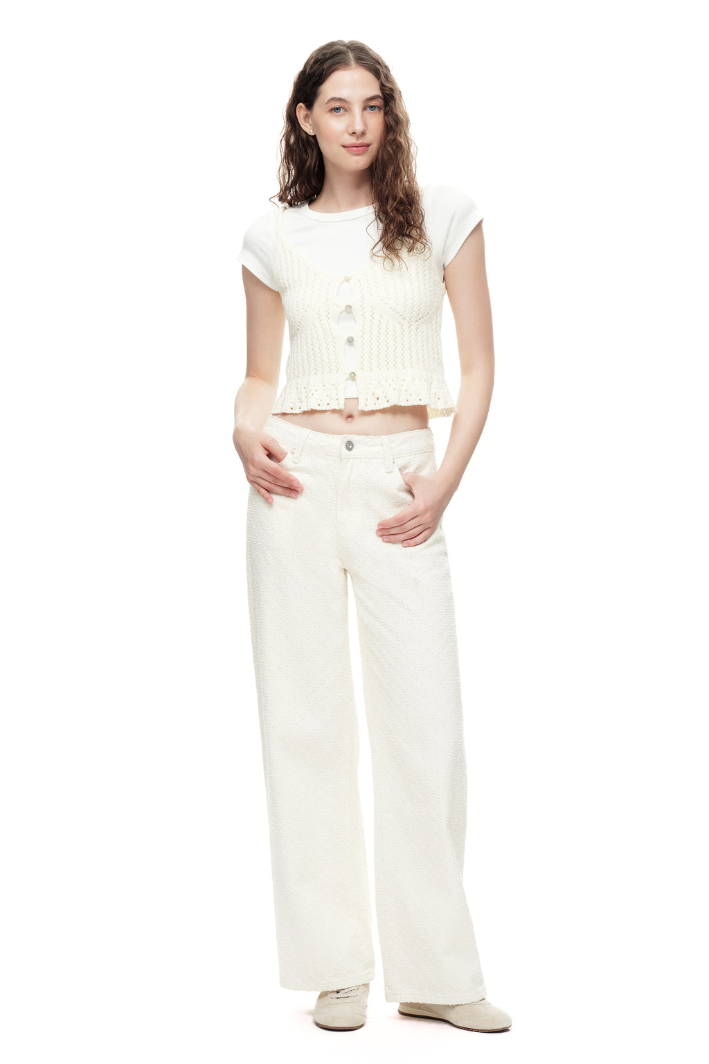 ONESO Elevated High Rise Wide Leg Jeans