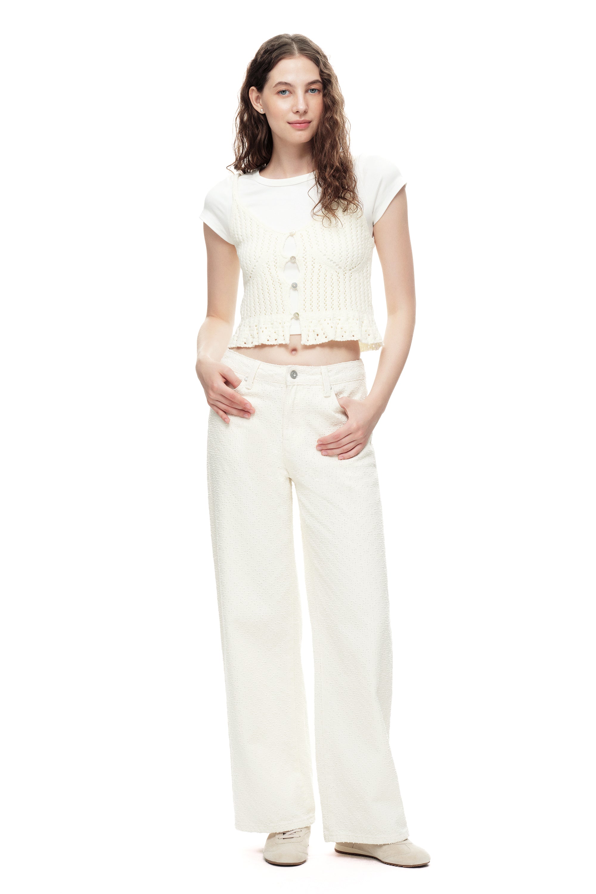 ONESO Elevated High Rise Wide Leg Jeans