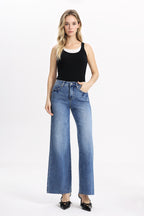 ONESO Classic Mid Rise Wide Leg Jeans
