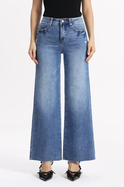 ONESO Classic Mid Rise Wide Leg Jeans