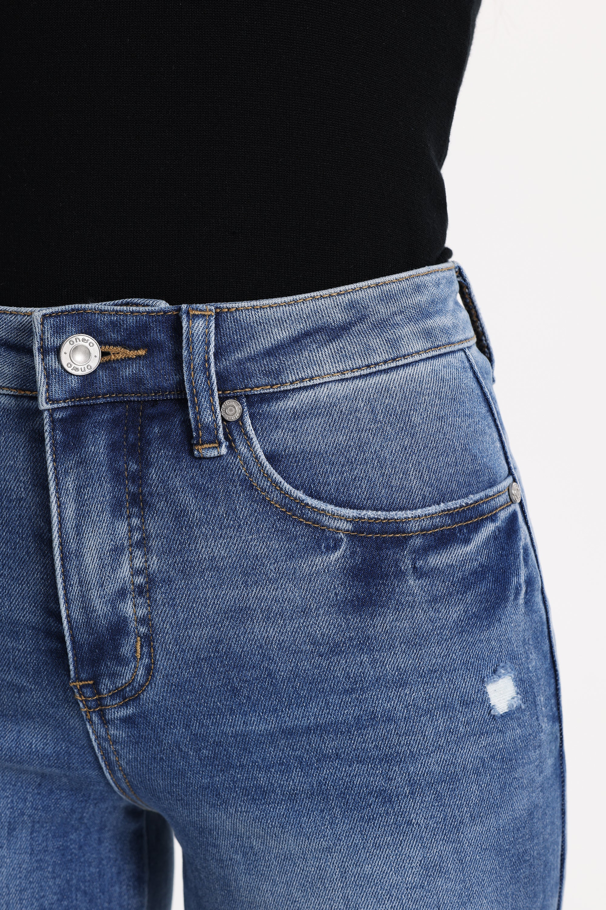 ONESO Classic Mid Rise Wide Leg Jeans