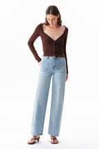 ONESO Modern Classic Mid Rise Wide Leg Jeans