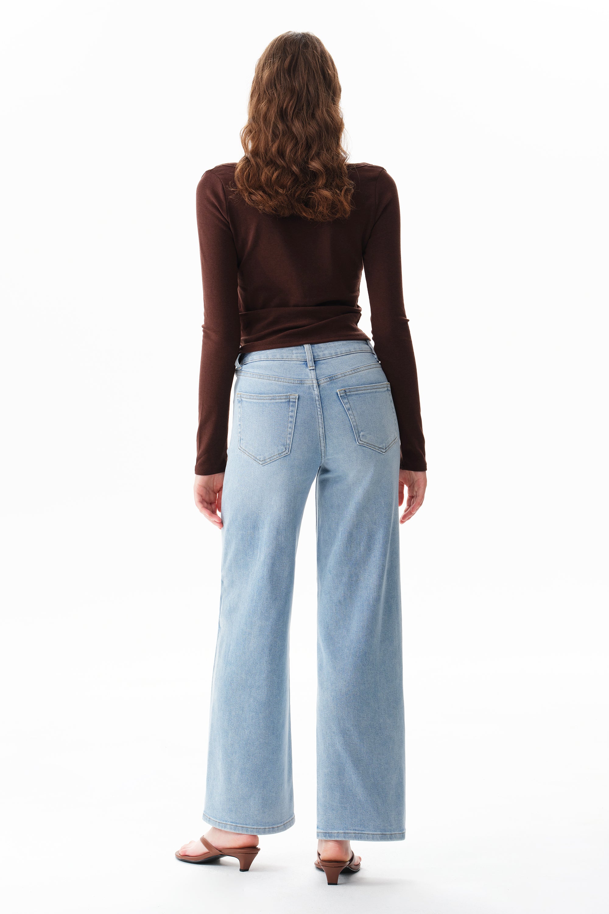 ONESO Modern Classic Mid Rise Wide Leg Jeans