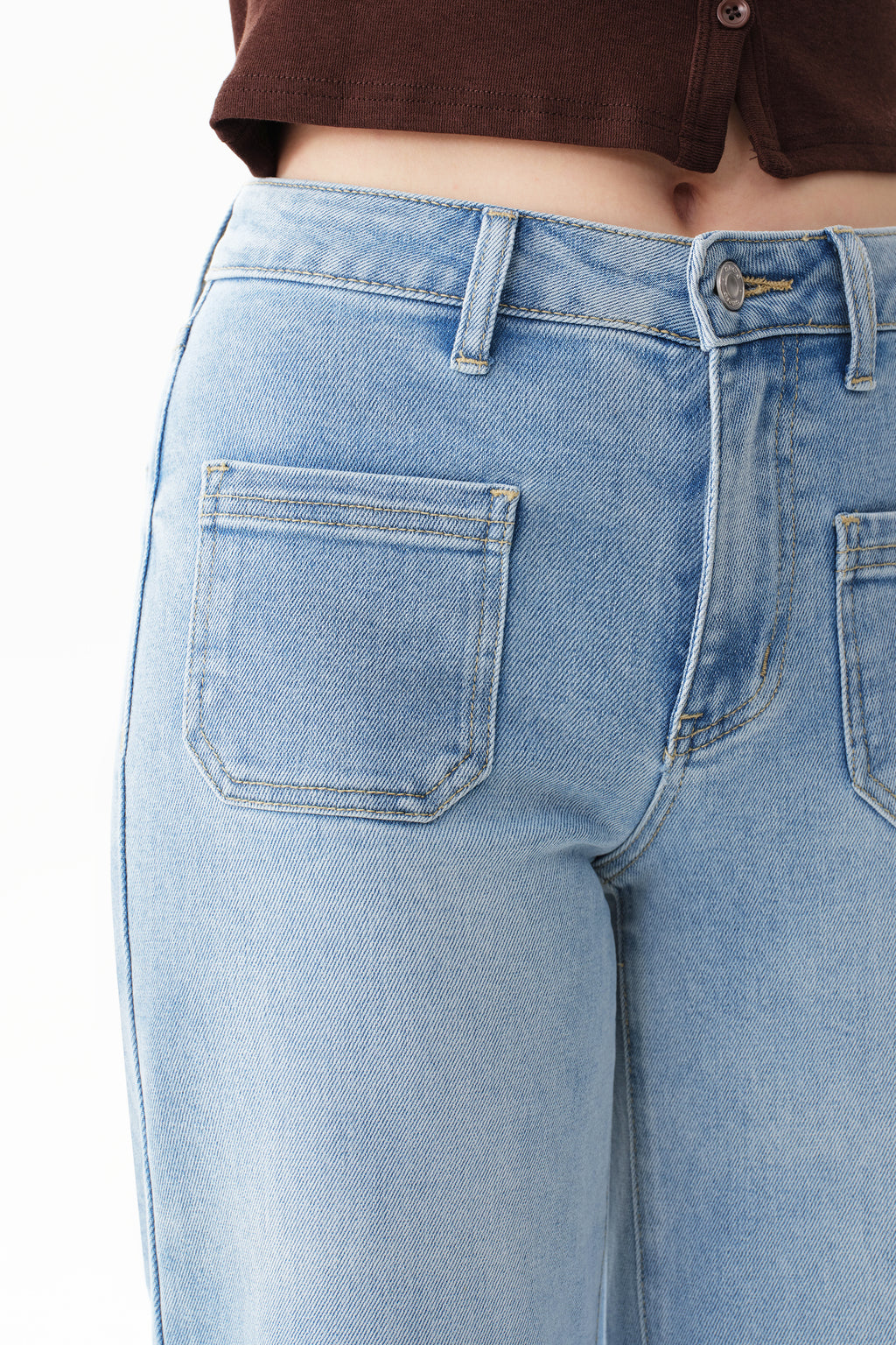 ONESO Modern Classic Mid Rise Wide Leg Jeans