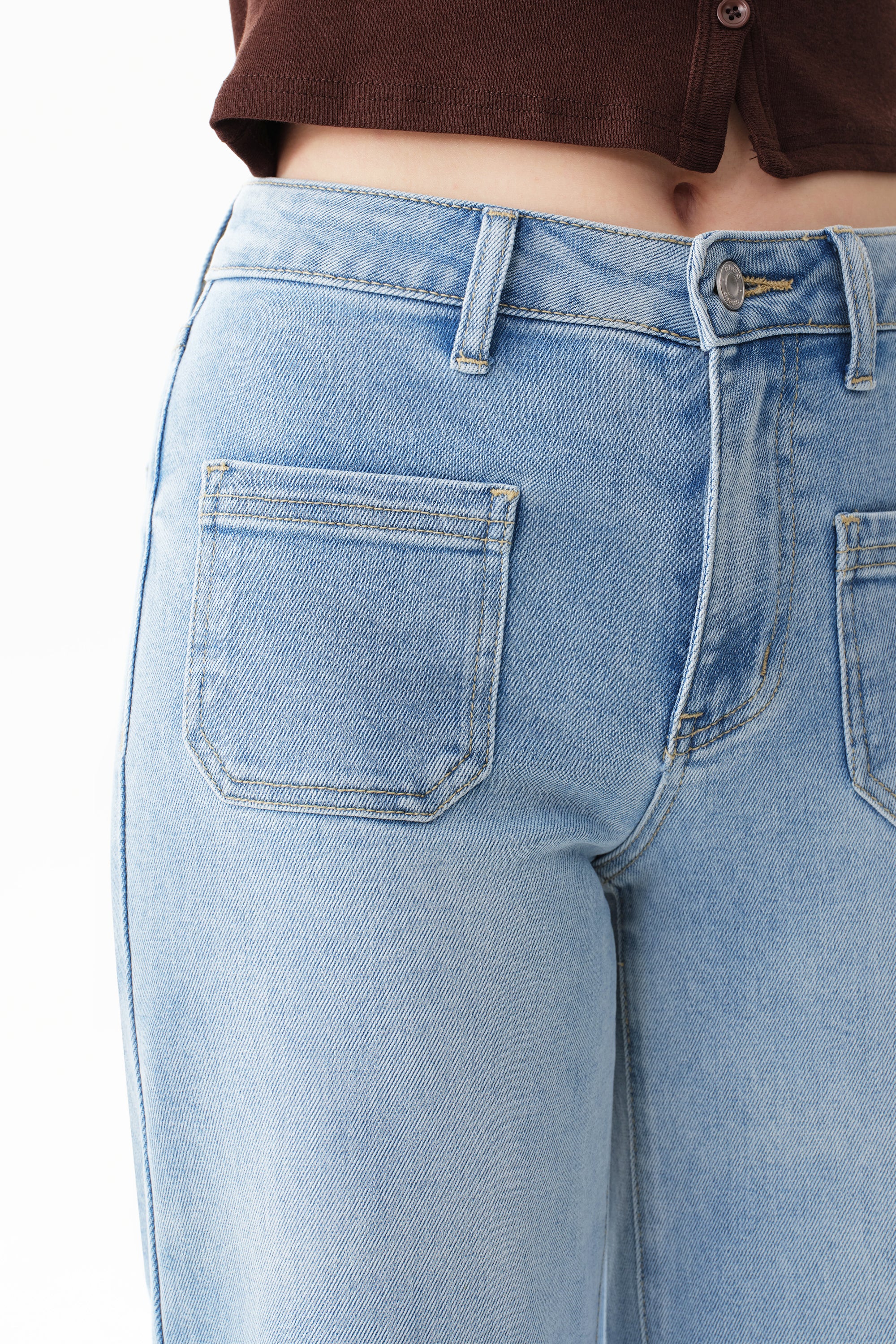 ONESO Modern Classic Mid Rise Wide Leg Jeans
