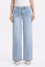 ONESO Modern Classic Mid Rise Wide Leg Jeans