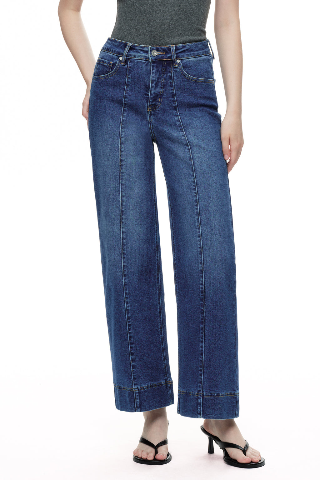 ONESO Retro High Rise Wide Leg Jeans