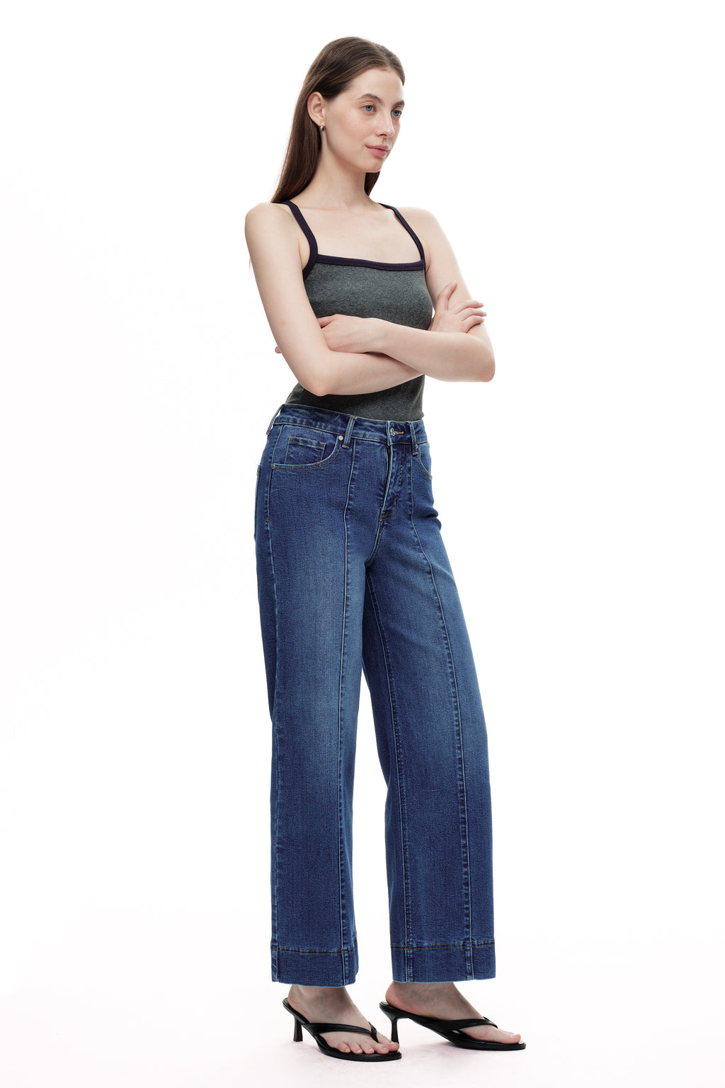 ONESO Retro High Rise Wide Leg Jeans
