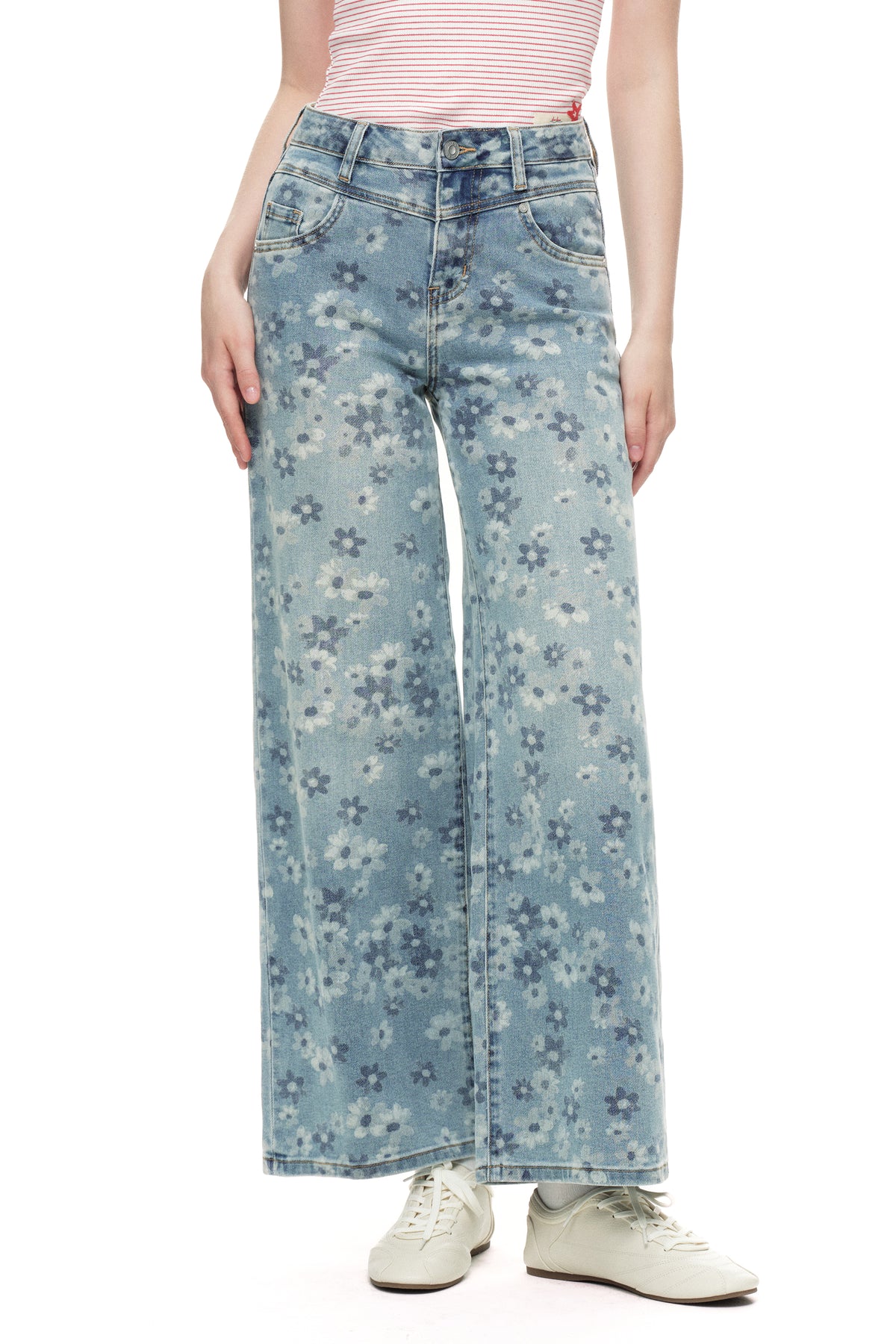 ONESO Chic High Rise Wide Leg Jeans