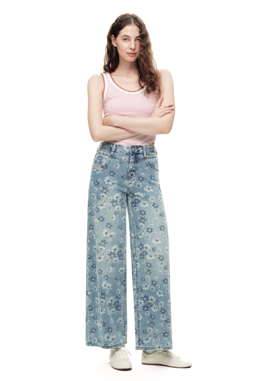 ONESO Chic High Rise Wide Leg Jeans