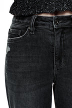 ONESO Edgy Mid Rise Wide Leg Jeans