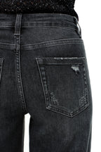 ONESO Edgy Mid Rise Wide Leg Jeans