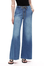 ONESO Boho High Rise Wide Leg Jeans