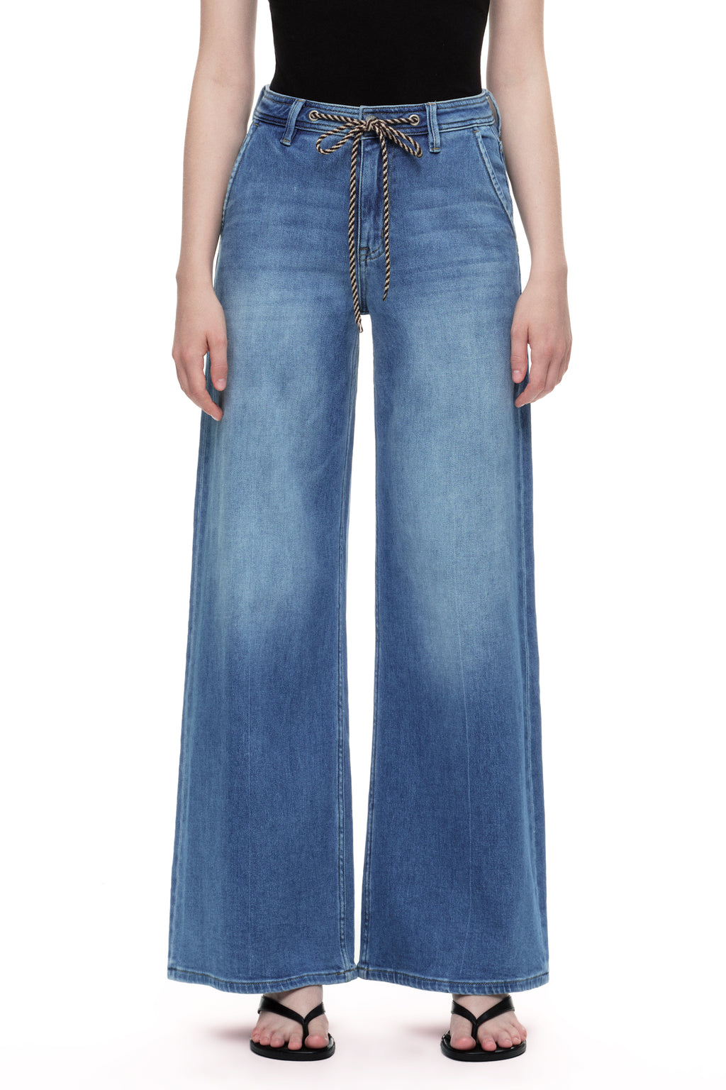 ONESO Boho High Rise Wide Leg Jeans