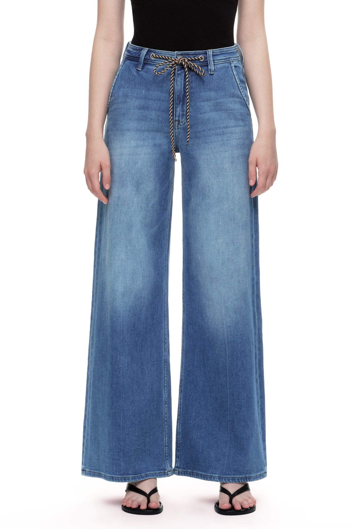 ONESO Boho High Rise Wide Leg Jeans