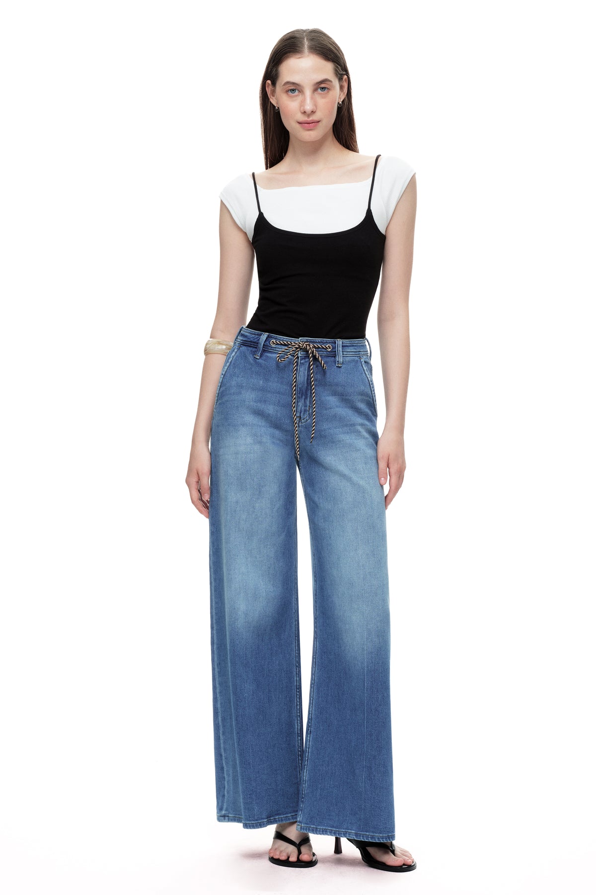ONESO Boho High Rise Wide Leg Jeans