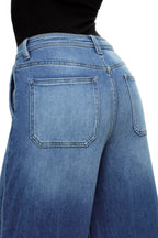 ONESO Boho High Rise Wide Leg Jeans