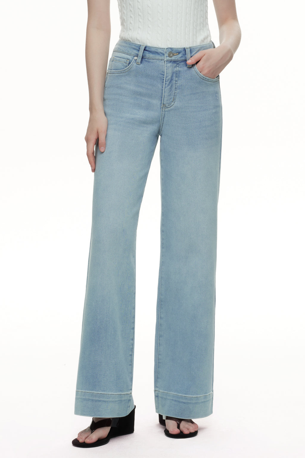 ONESO Chic High Rise Wide Leg Jeans
