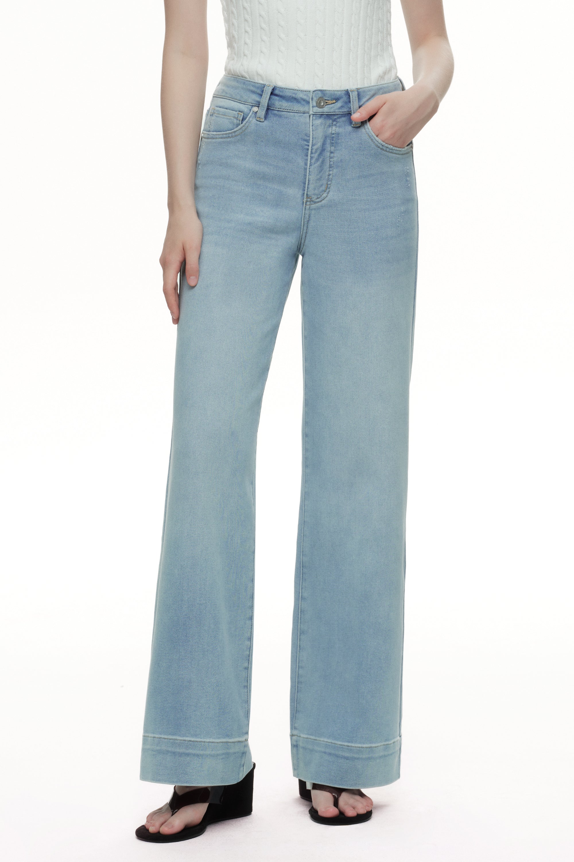 ONESO Chic High Rise Wide Leg Jeans