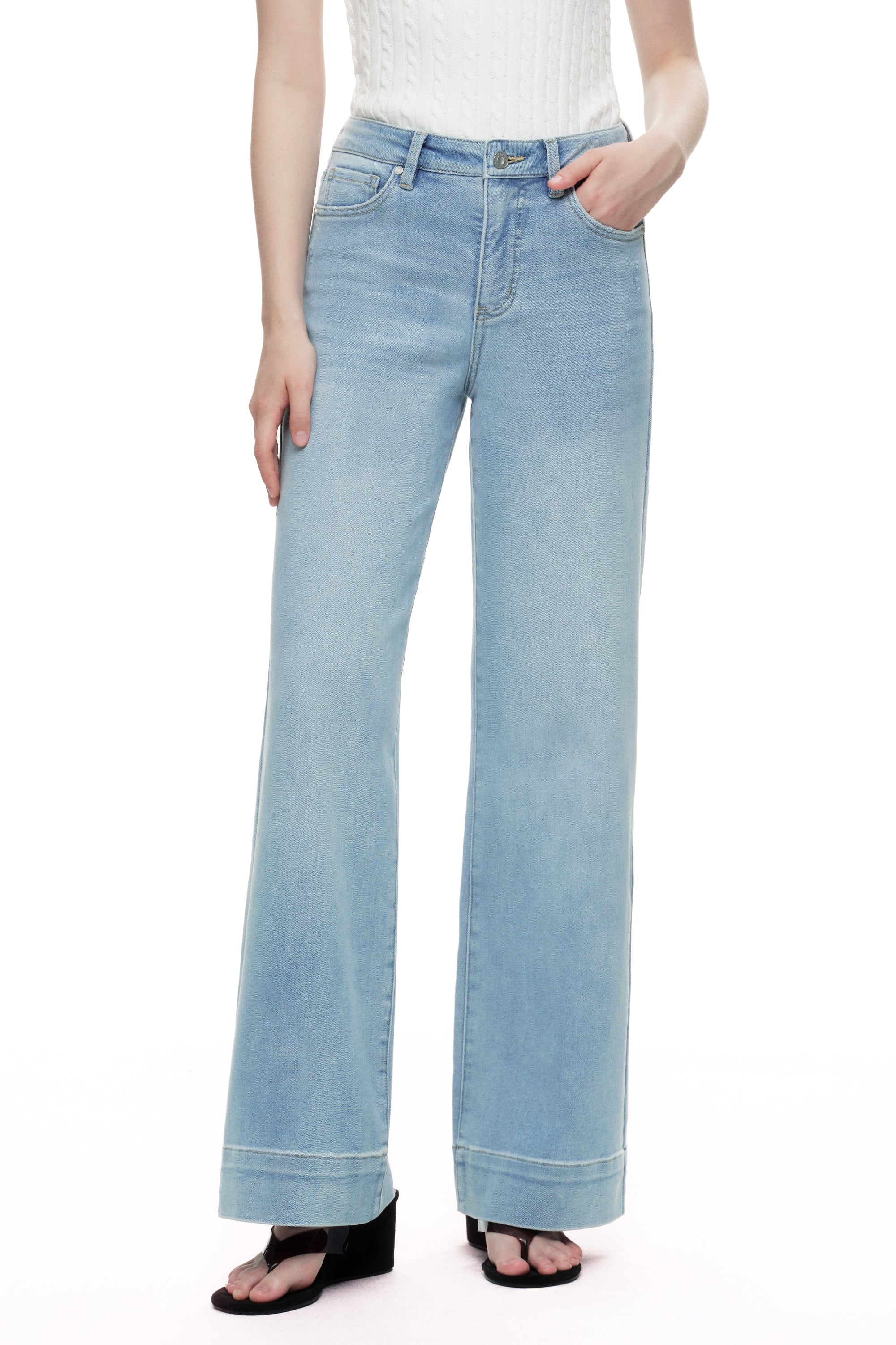 ONESO Chic High Rise Wide Leg Jeans