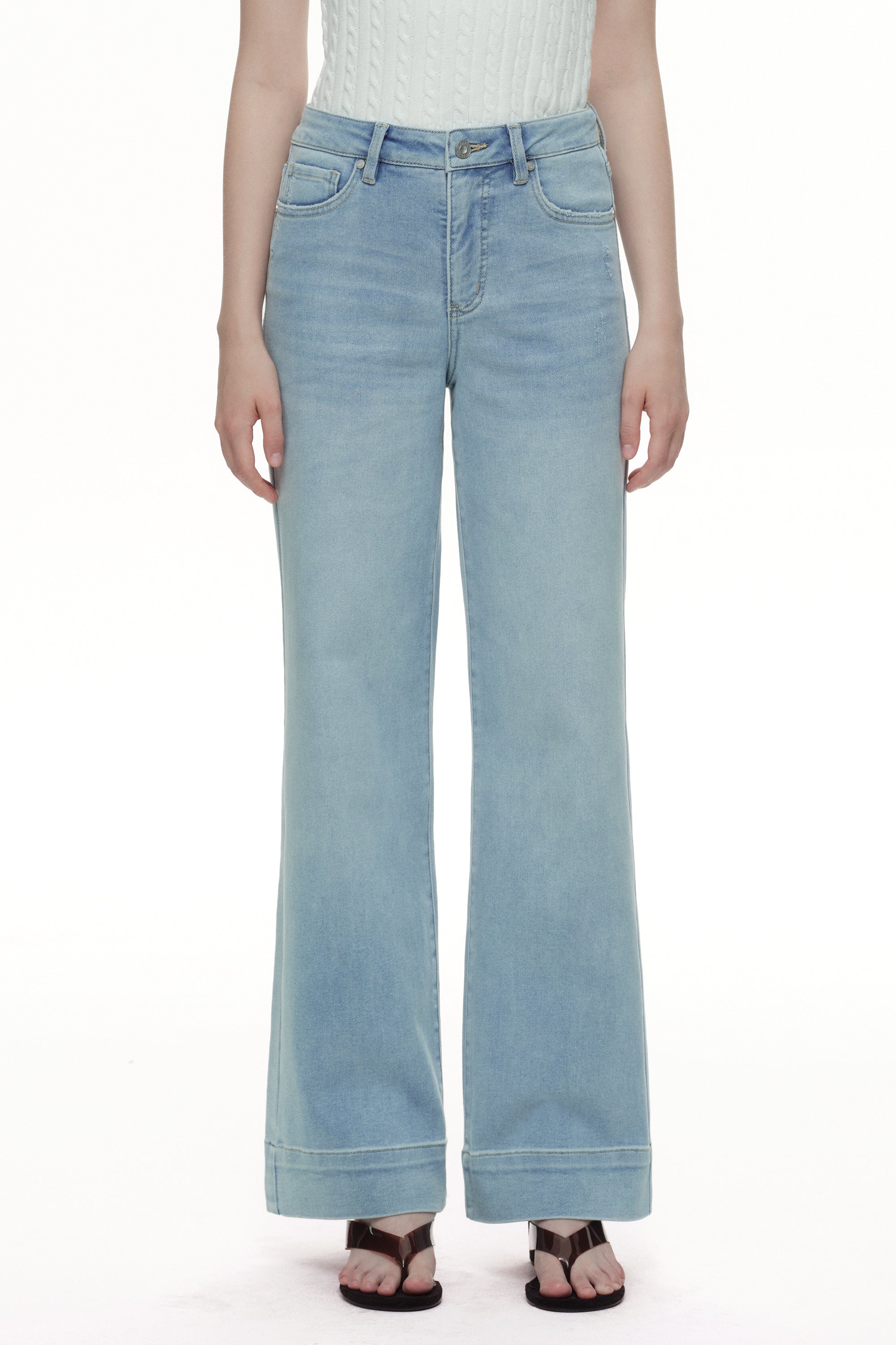 ONESO Chic High Rise Wide Leg Jeans