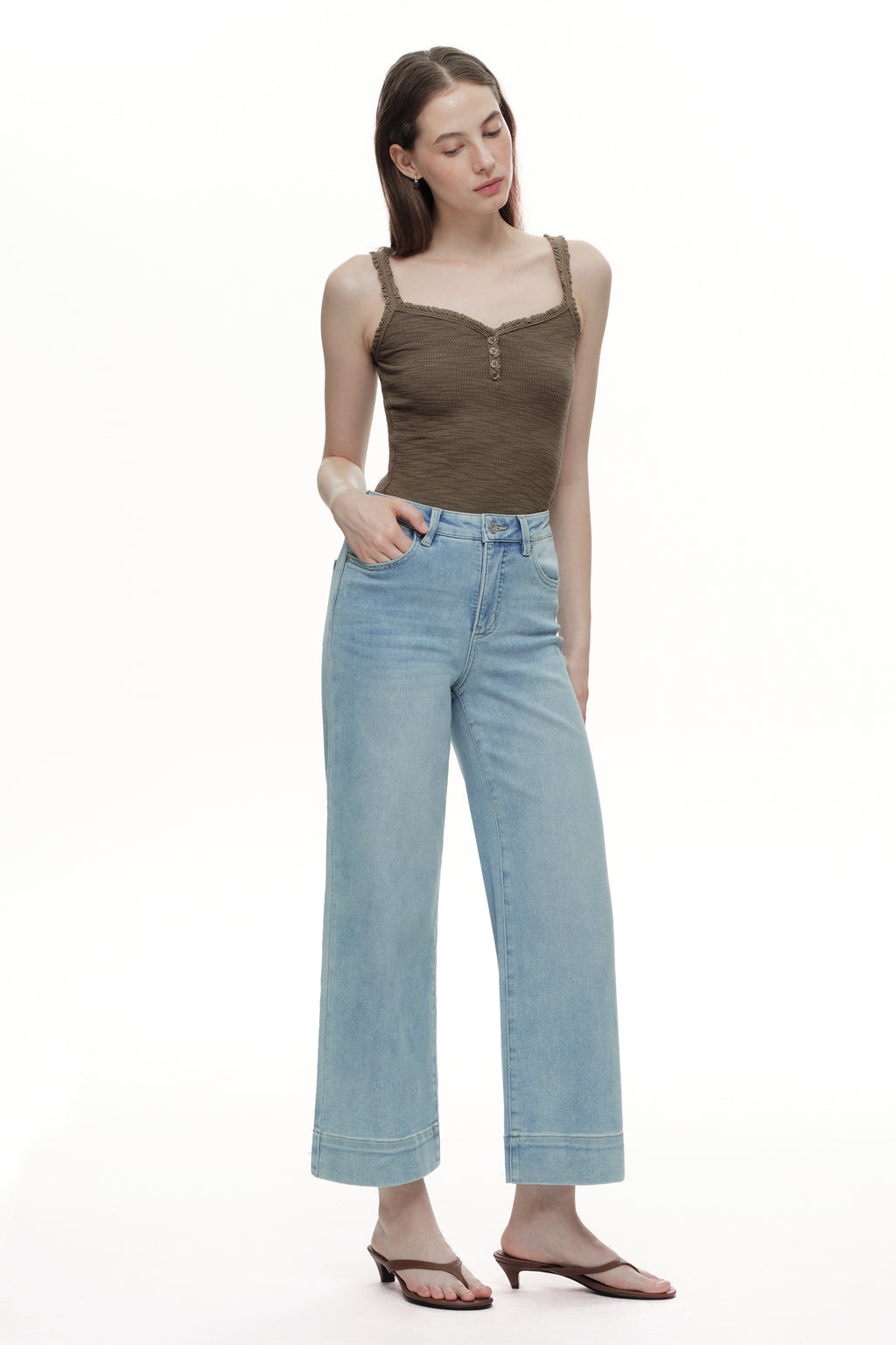 ONESO Modern High Rise Wide Leg Jeans