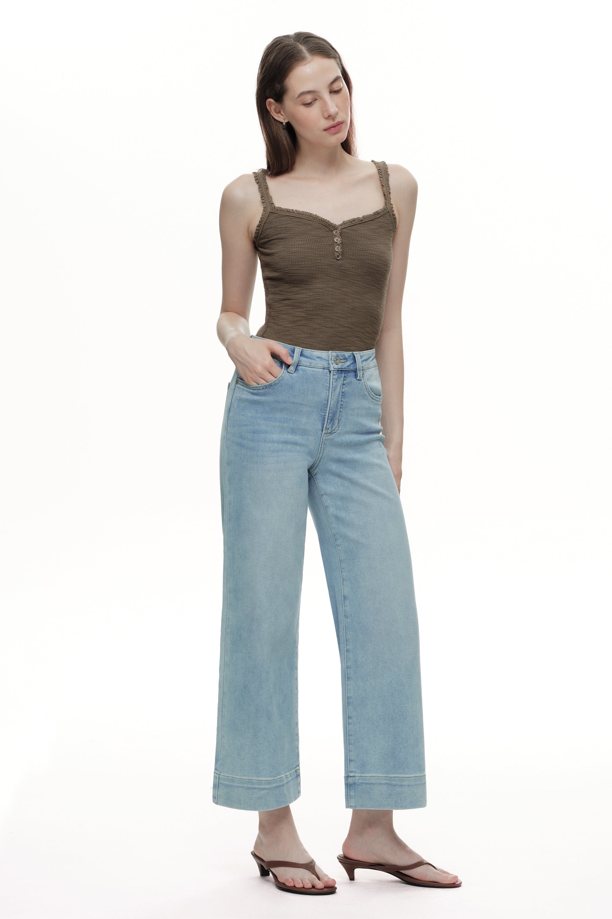 ONESO Modern High Rise Wide Leg Jeans