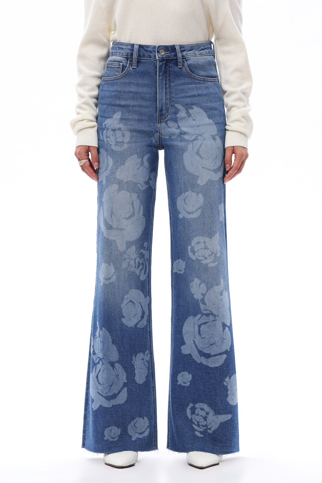 ONESO Bohemian Super High Rise Wide Leg Jeans