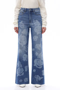 ONESO Bohemian Super High Rise Wide Leg Jeans
