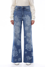 ONESO Bohemian Super High Rise Wide Leg Jeans