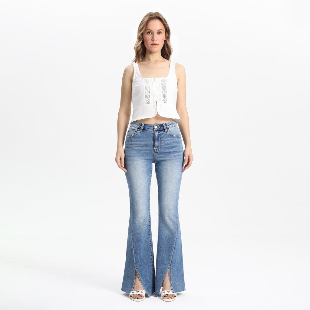 ONESO High Rise Flare Denim Jeans