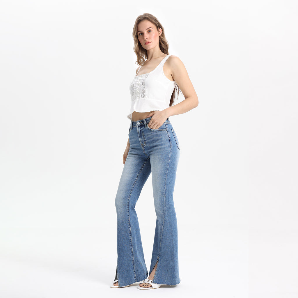 ONESO High Rise Flare Denim Jeans
