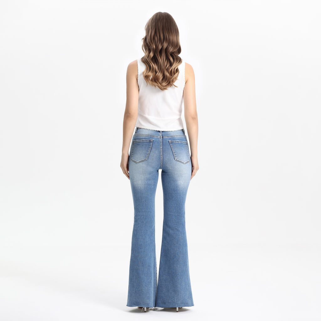 ONESO High Rise Flare Denim Jeans