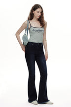 ONESO Sophisticated Mid Rise Flare Jeans