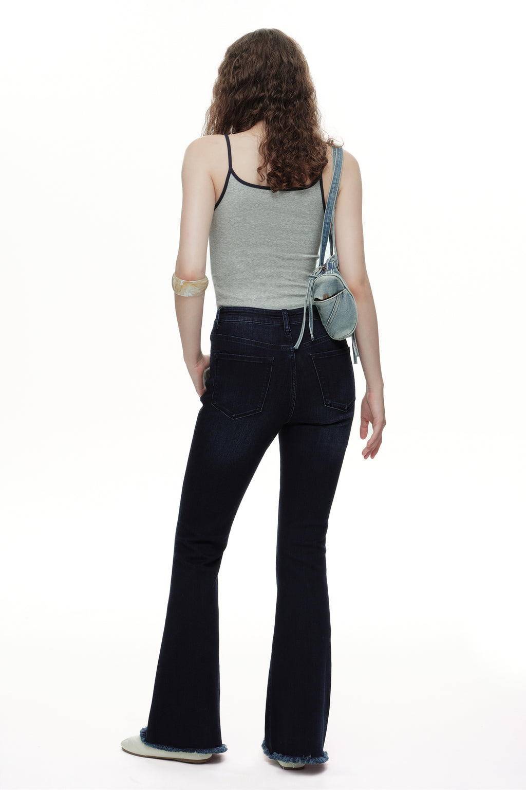 ONESO Sophisticated Mid Rise Flare Jeans