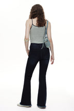 ONESO Sophisticated Mid Rise Flare Jeans