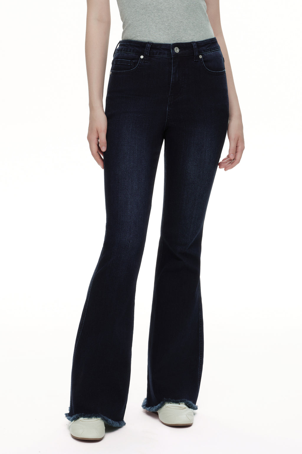 ONESO Sophisticated Mid Rise Flare Jeans