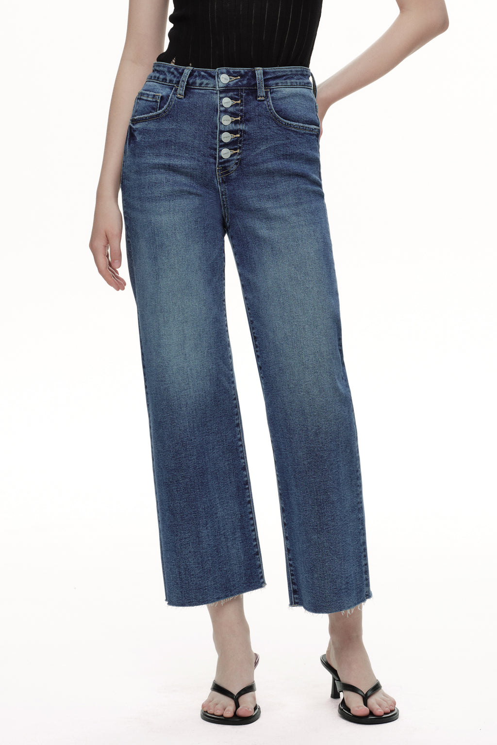 ONESO Chic High Rise Wide Leg Jeans