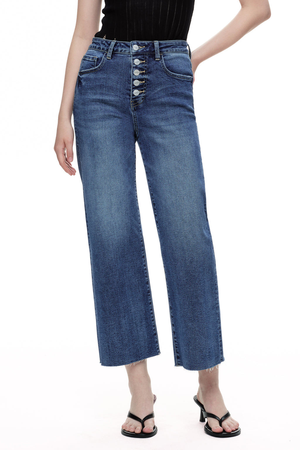 ONESO Chic High Rise Wide Leg Jeans