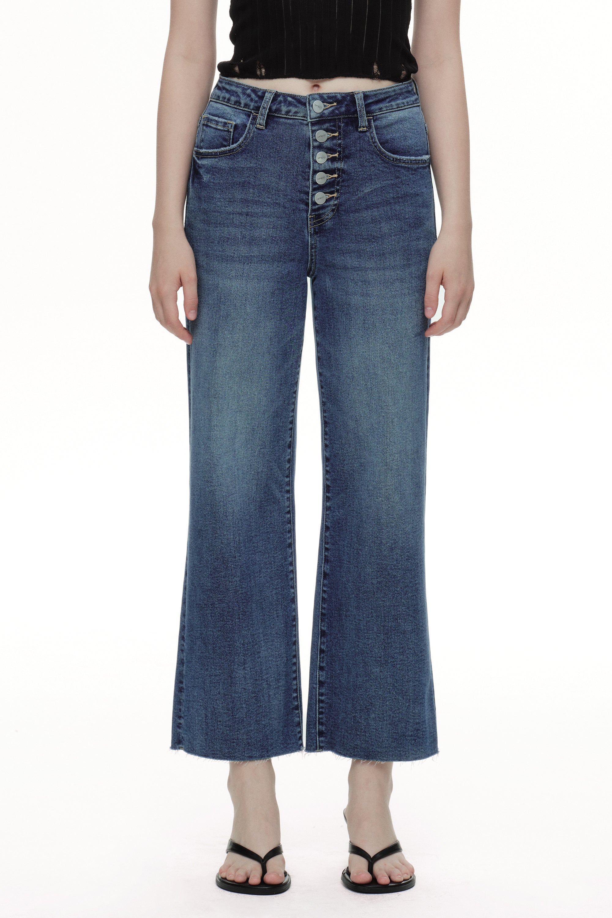 ONESO Chic High Rise Wide Leg Jeans