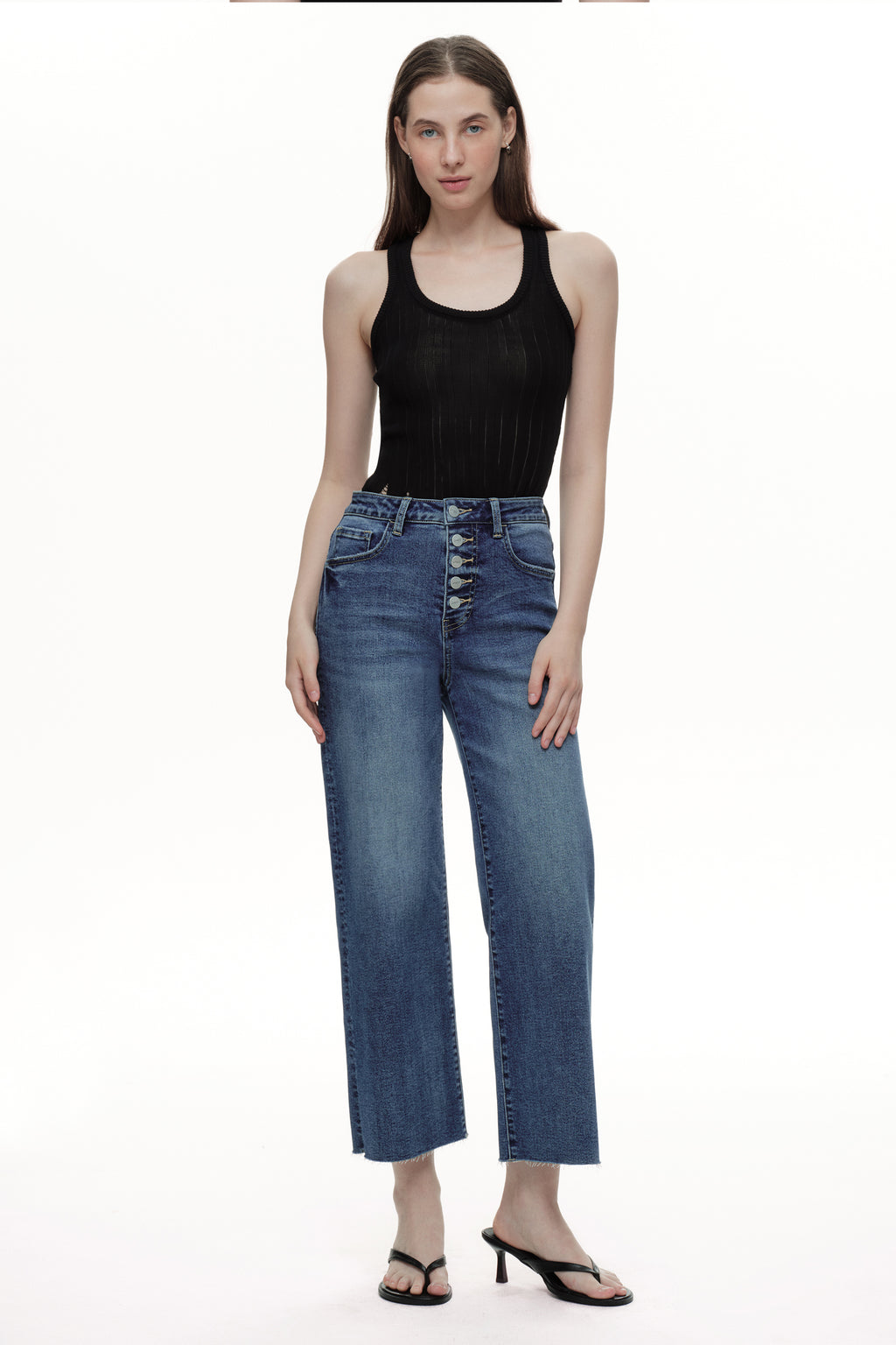 ONESO Chic High Rise Wide Leg Jeans