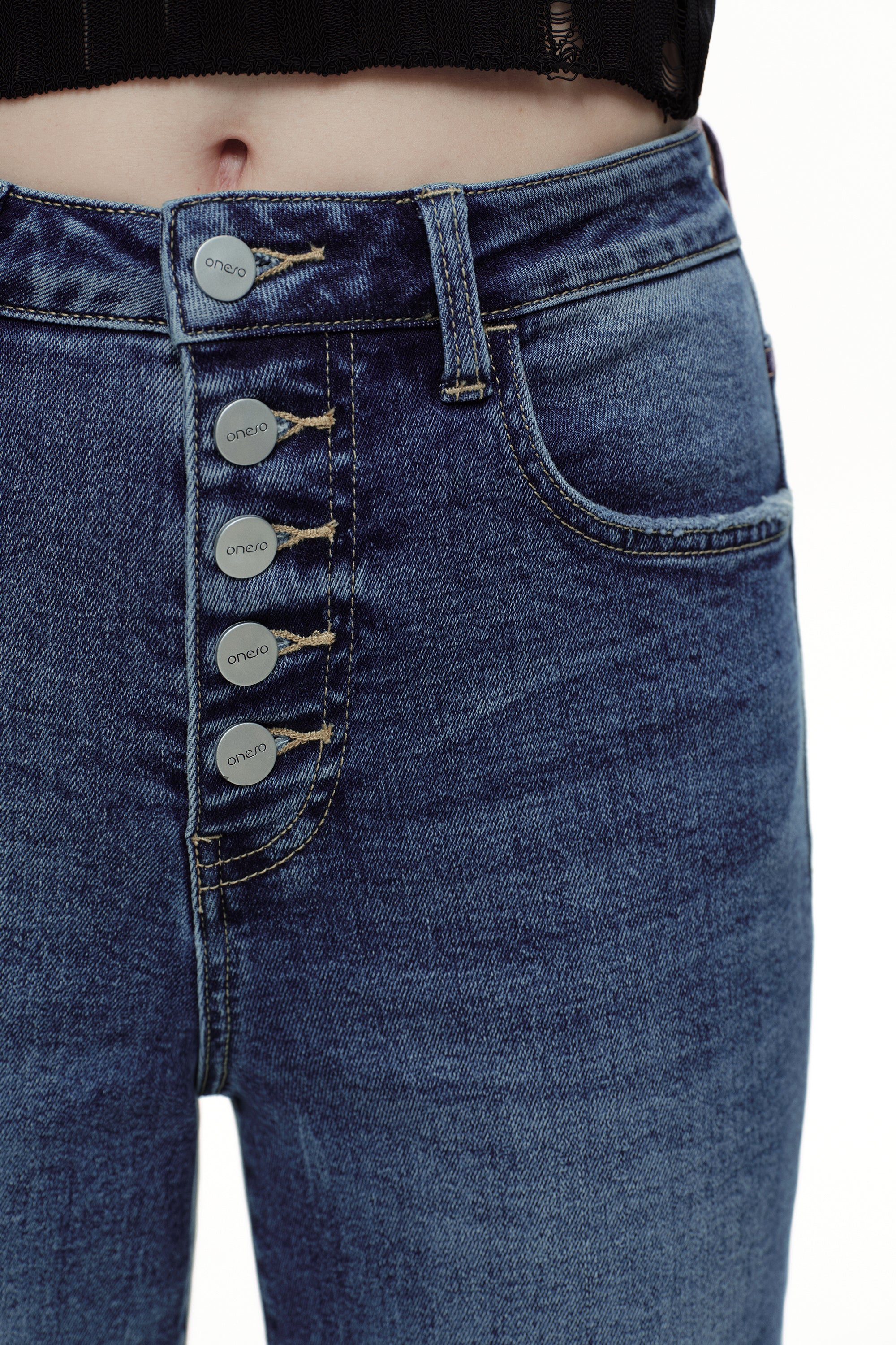 ONESO Chic High Rise Wide Leg Jeans