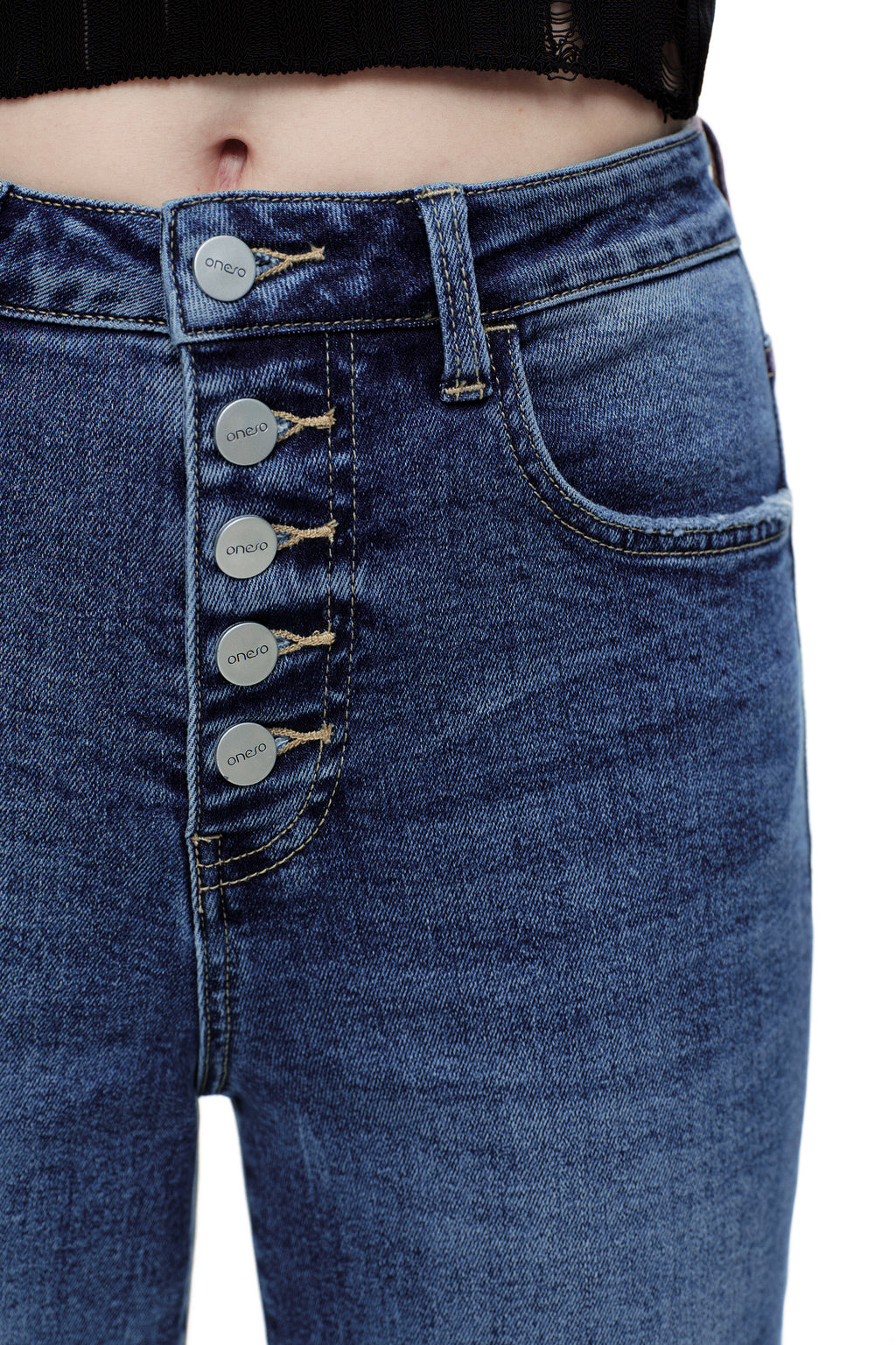 ONESO Chic High Rise Wide Leg Jeans