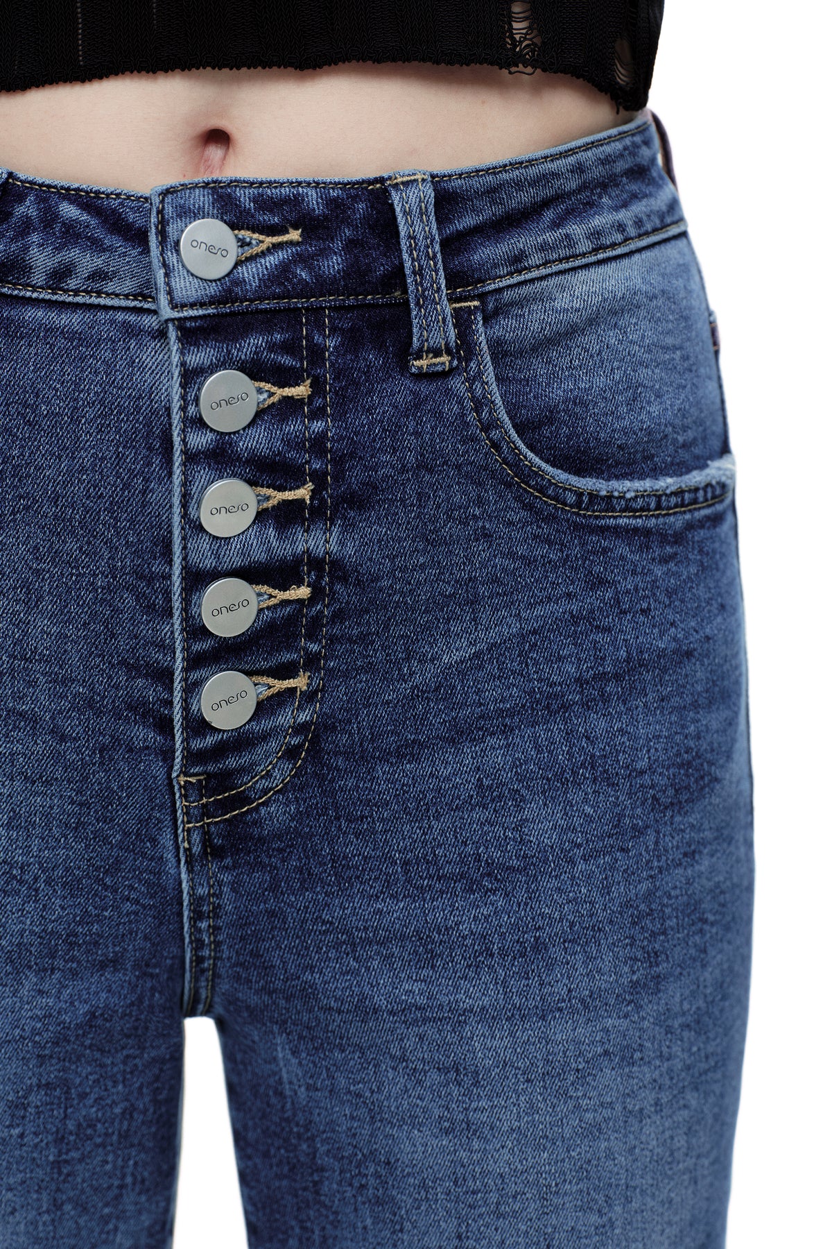 ONESO Chic High Rise Wide Leg Jeans