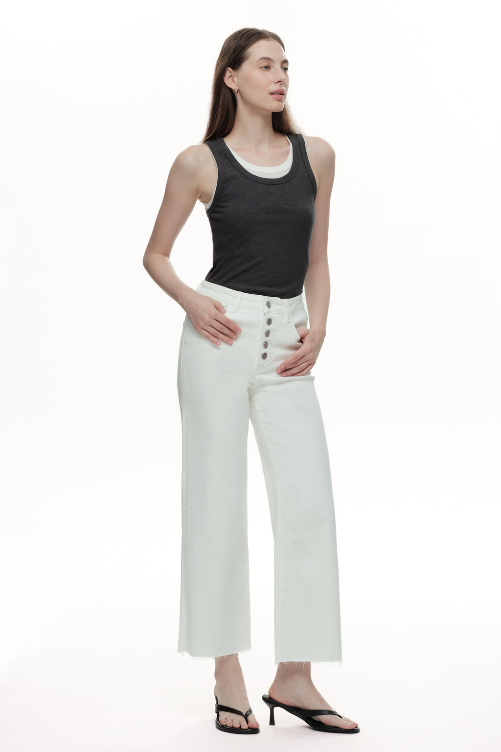 ONESO Chic High Rise Wide Leg Jeans