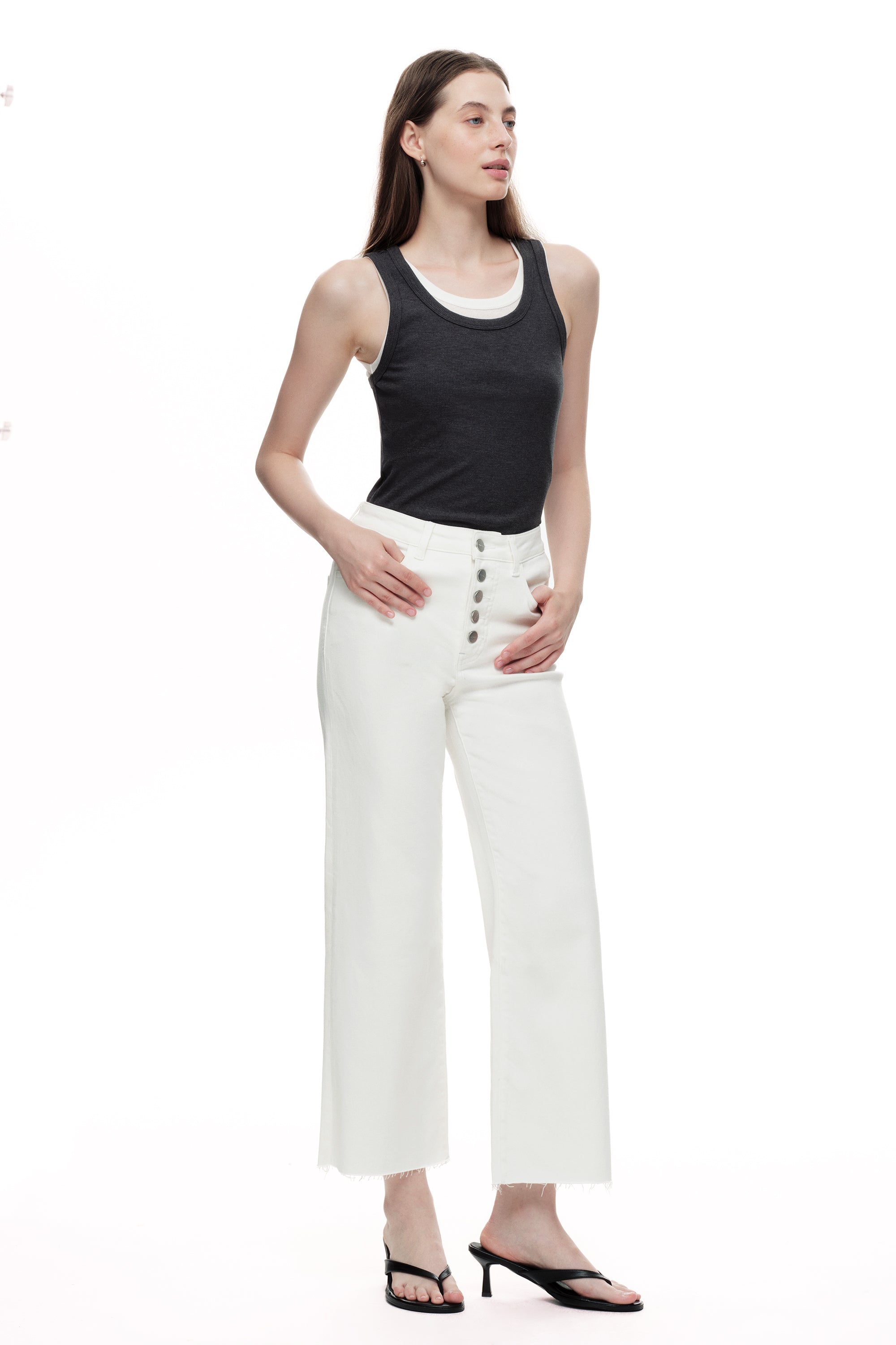 ONESO Chic High Rise Wide Leg Jeans