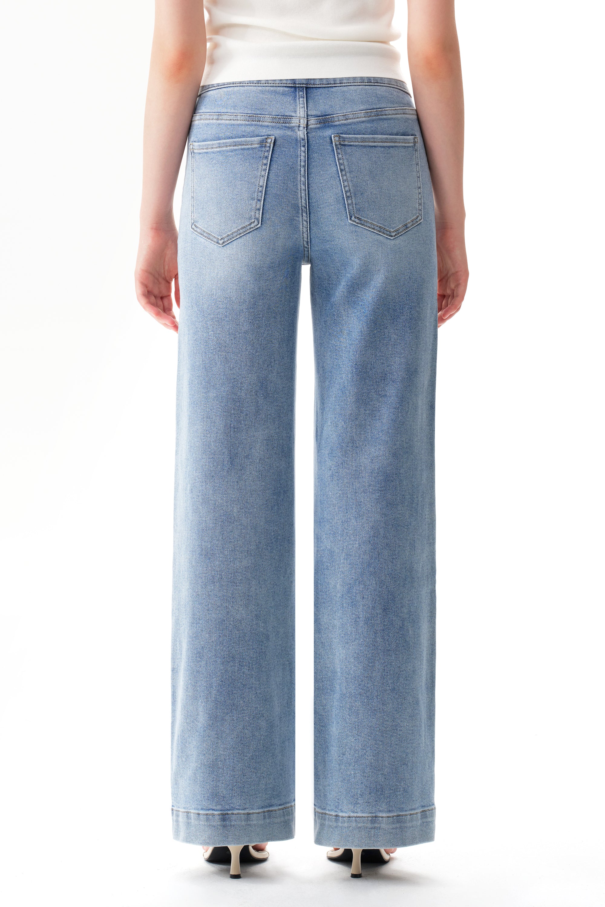 ONESO Chic High Rise Wide Leg Denim Jeans