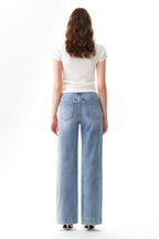 ONESO Chic High Rise Wide Leg Denim Jeans